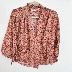 DÔEN Rose Floral Top In Pink Valley Floral XS